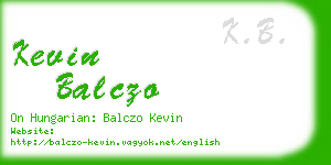 kevin balczo business card